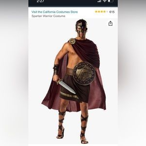Spartan warrior costume with bonus Roman sandals